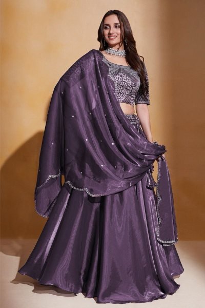 New Collection Organza Embroidery Work Lehenga Choli  Designer Lehenga Choli