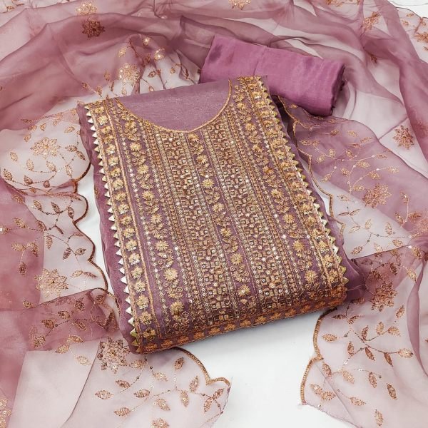 New Collection Organza Silk With Multi Work Dress Material Punjabi Dress Materials Wholesale