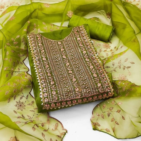 New Collection Organza Silk With Multi Work Dress Material Punjabi Dress Materials Wholesale