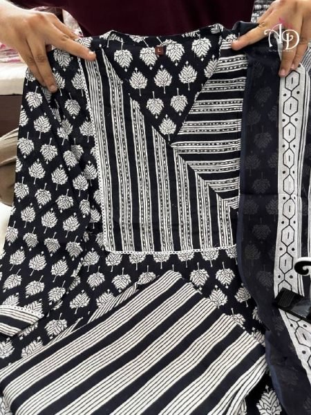 New Collection Pure Cotton Kurti Pant Set 3 Piece Kurti Set