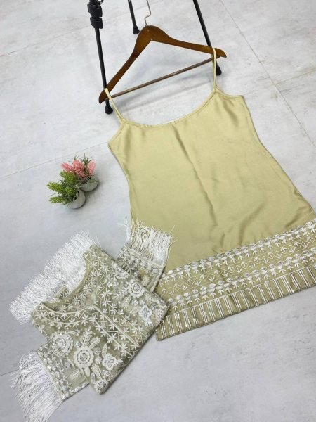 New collection Woman s Suit With Heavy Sequence Work Top  Koti   Plazzo Co ord Set CO ORD Sets