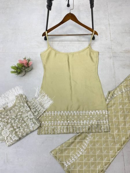 New collection Woman s Suit With Heavy Sequence Work Top  Koti   Plazzo Co ord Set CO ORD Sets