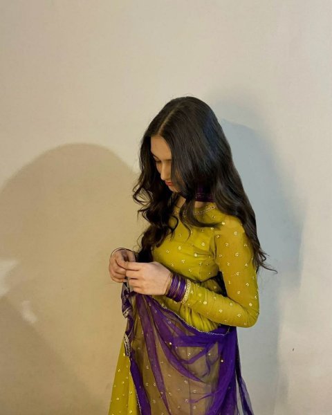 Royal Olive Green Anarkali Gown Set in Georgette Elegantly Embroidered for Timeless Grace Anarkali Kurtis 