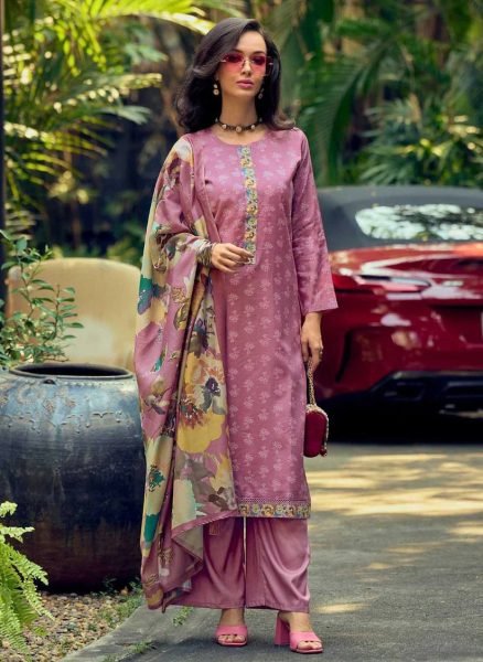   New Color 3-Pair Maslin Kurti Suit Set – Elegant Digital Print Party Wear 3 Piece Kurti Set