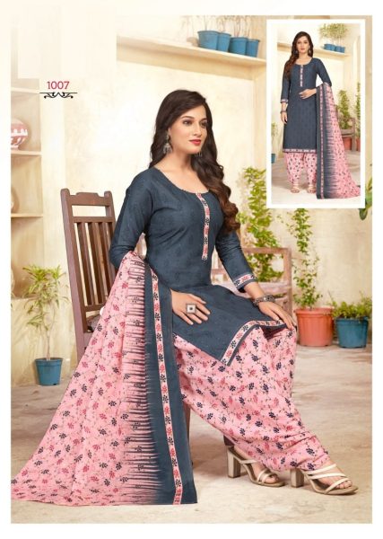 New Cotton Printed Patiyala Suit Collection  Punjabi Dress Materials Wholesale