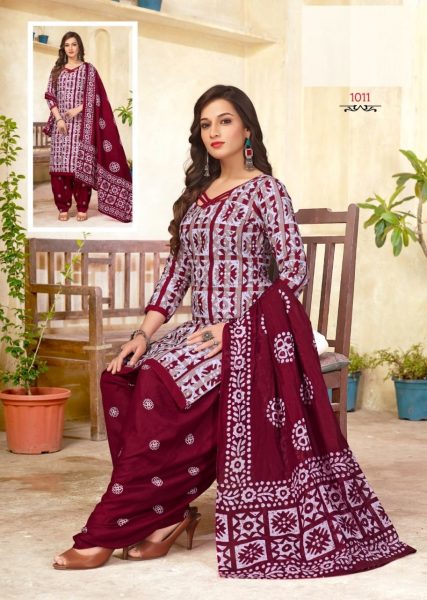 New Cotton Printed Patiyala Suit Collection  Punjabi Dress Materials Wholesale