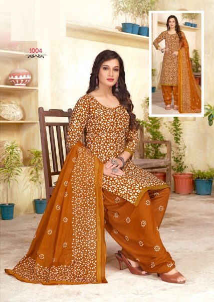 New Cotton Printed Patiyala Suit Collection  Punjabi Dress Materials Wholesale