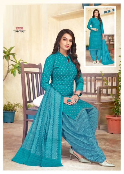 New Cotton Printed Patiyala Suit Collection  Punjabi Dress Materials Wholesale