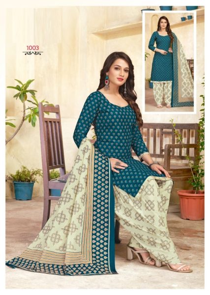 New Cotton Printed Patiyala Suit Collection  Punjabi Dress Materials Wholesale