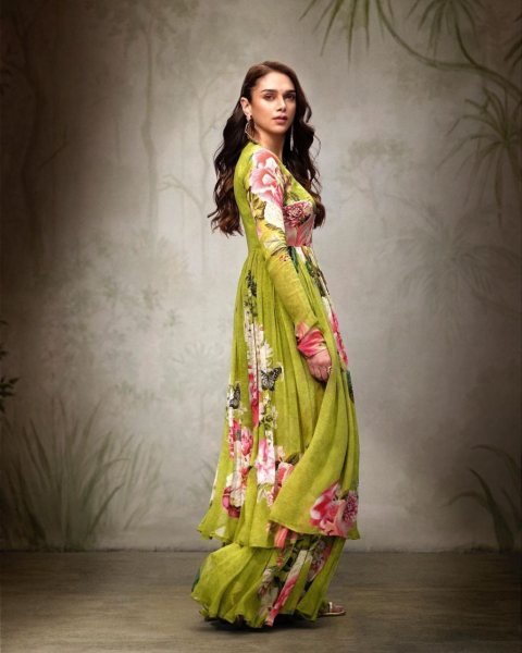 New Designer Georgette Printed Gown With Plazzo  Ready To Wear Collection