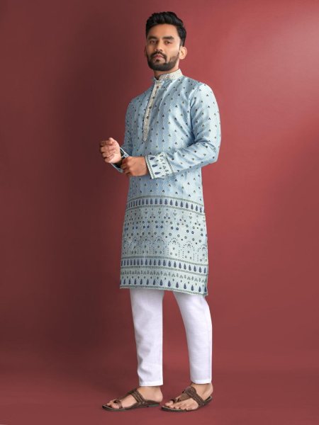 New Designer Jacquard Silk Kurta Pajama Collection  Kurta Pajama Wholesale