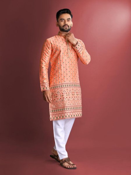 New Designer Jacquard Silk Kurta Pajama Collection  Kurta Pajama Wholesale