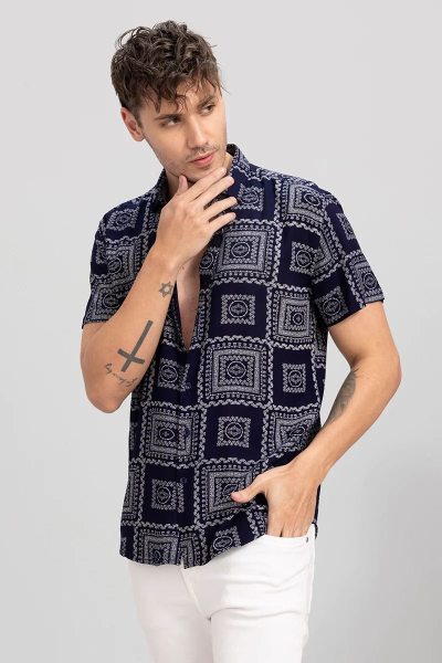 New Designer Lycra Half Sleeve Shirt Mens Shirt