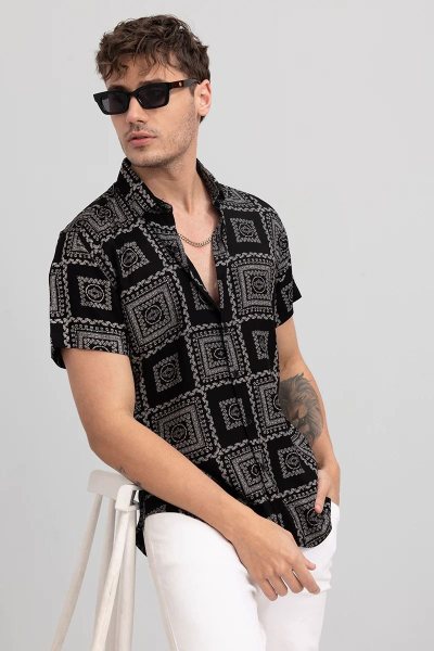 New Designer Lycra Half Sleeve Shirt Mens Shirt