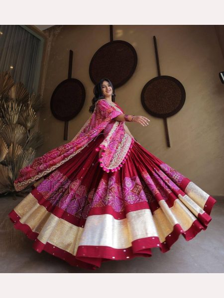 New Designer Muslin Cotton Navratri Special Lehenga Choli  Navratri Lehnega Choli