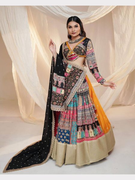 New Designer Navratri Special Muslin Cotton Lehenga Choli  Navratri Lehnega Choli