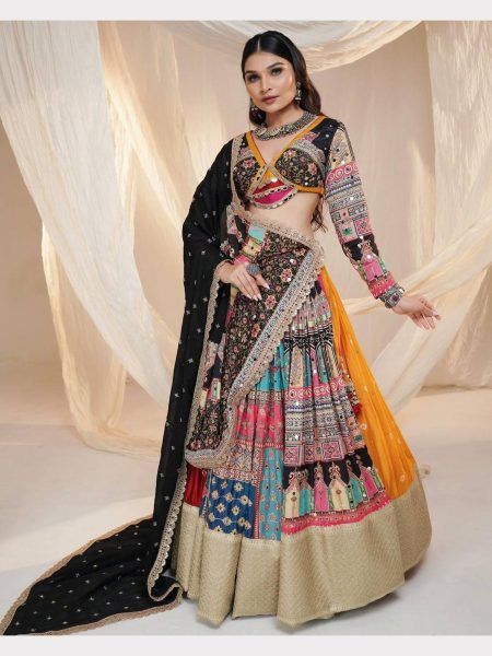 New Designer Navratri Special Muslin Cotton Lehenga Choli  Navratri Lehnega Choli