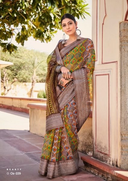 New Designer Organza Silk Saree  Organza Sarees Wholesale