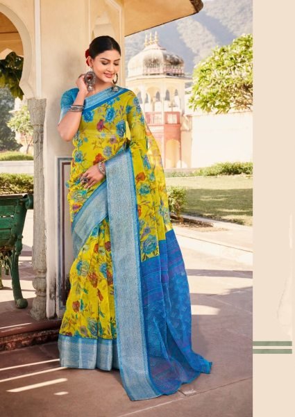 New Designer Organza Silk Saree  Organza Sarees Wholesale