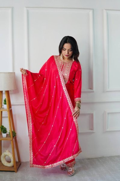  New Designer Party Wear Top Pant Set with Fancy Dupatta   Embroidery Work Ready To Wear Collection