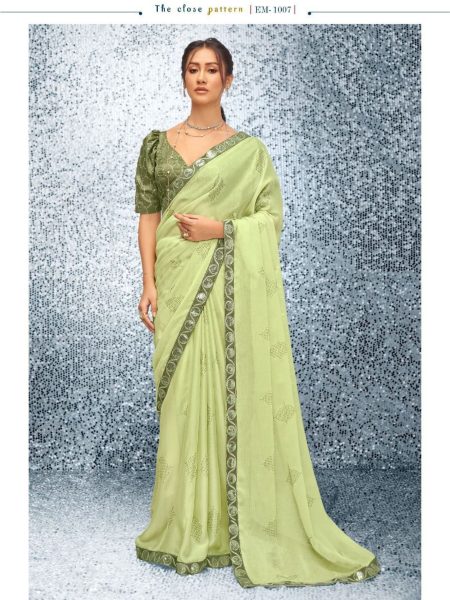 New Designer Satin Chiffon Saree Collection  Pure Chiffon Sarees Wholesale