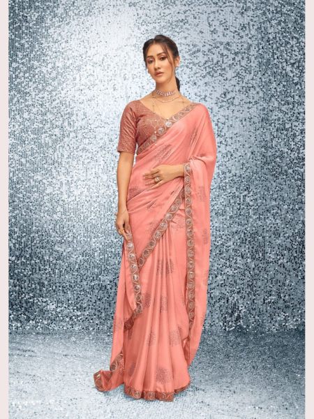 New Designer Satin Chiffon Saree Collection  Pure Chiffon Sarees Wholesale