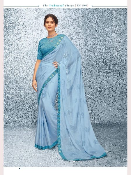 New Designer Satin Chiffon Saree Collection  Pure Chiffon Sarees Wholesale