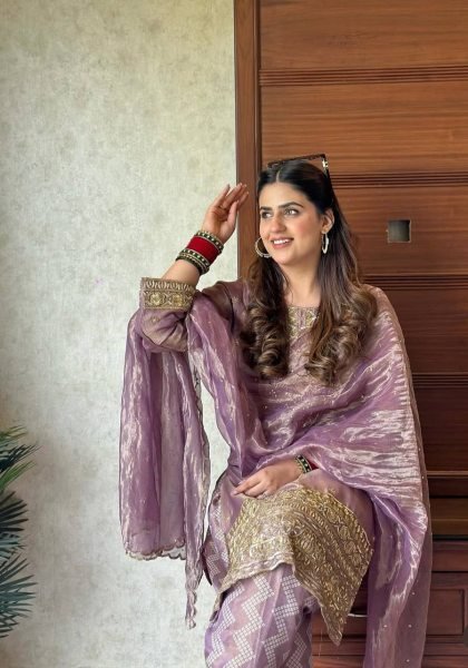 New Designer Twin Tisyu Net Top Pent and Dupatta Set Fully Stitched Ready To Wear Ready To Wear Collection