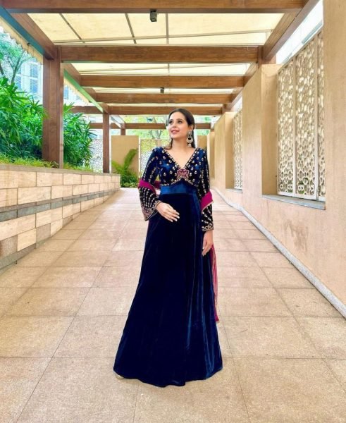 New Designer Viscose Velvet Gown With Soft Net Dupatta  Ready To Wear Collection