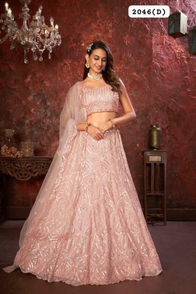 New Exclusive Embroidery Sequence Work  Lehenga Choli  Bridal Lehenga Choli