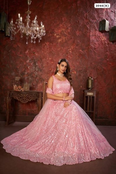 New Exclusive Embroidery Sequence Work  Lehenga Choli  Bridal Lehenga Choli