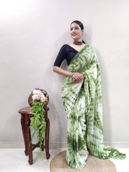NEW FANCY SOFT LIGHT FABRIC SAREE FOR WOMEN Ready To Wear Saree 