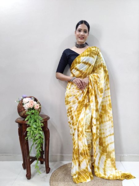 NEW FANCY SOFT LIGHT FABRIC SAREE FOR WOMEN Ready To Wear Saree 