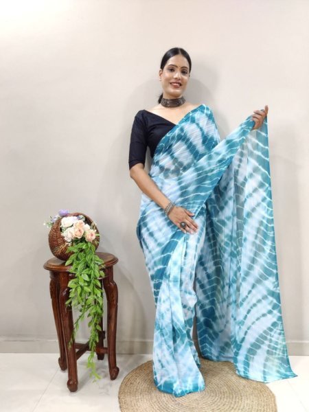 NEW FANCY SOFT LIGHT FABRIC SAREE FOR WOMEN Ready To Wear Saree 