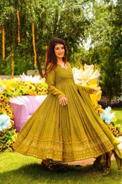  New Fashionable Sequence Work Anarkali Gown Kurti With Dupatta Wholesale