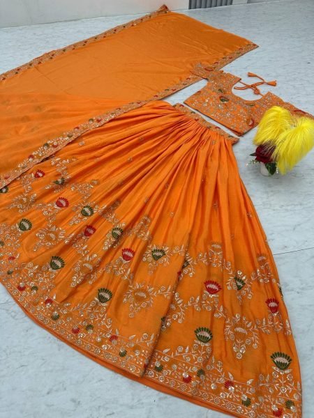 New Festival Fully stitched Lehenga Choli with Embroidery Work for Women  Designer Lehenga Choli