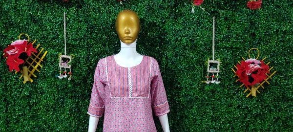 New Jaipuri Cotton Printed Kurti with Pant Kurti With Bottom Wholesale