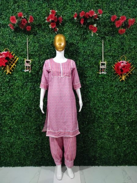 New Jaipuri Cotton Printed Kurti with Pant Kurti With Bottom Wholesale