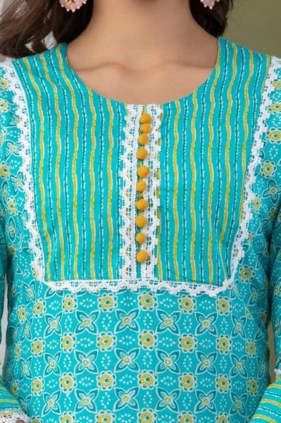 New Jaipuri Cotton Printed Kurti with Pant Kurti With Bottom Wholesale
