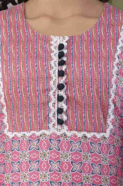 New Jaipuri Cotton Printed Kurti with Pant Kurti With Bottom Wholesale