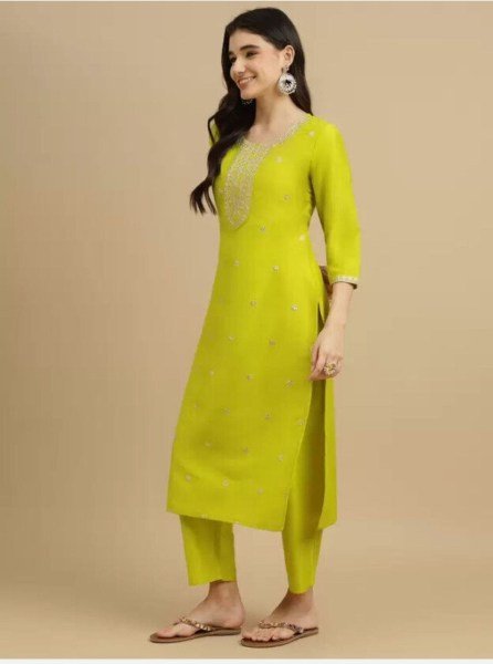 Viscose silk kurti With duptta and bottom set 3 Piece Kurti Set