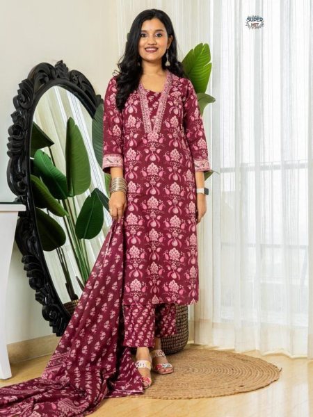 New Launch  Designer Cotton Suit  with Handwork and Printed Dupatta for Everyday Comfort  Kurtis