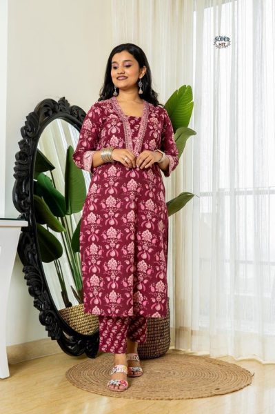 New Launch  Designer Cotton Suit  with Handwork and Printed Dupatta for Everyday Comfort  Cotton Kurtis Wholesale