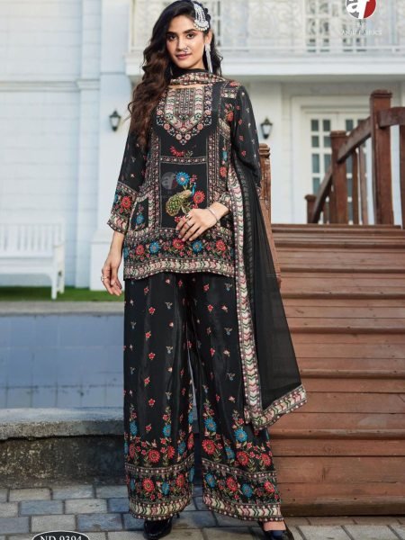 New Launch Designer Pure Natural Crape Wholesale Ready To Wear Suit 