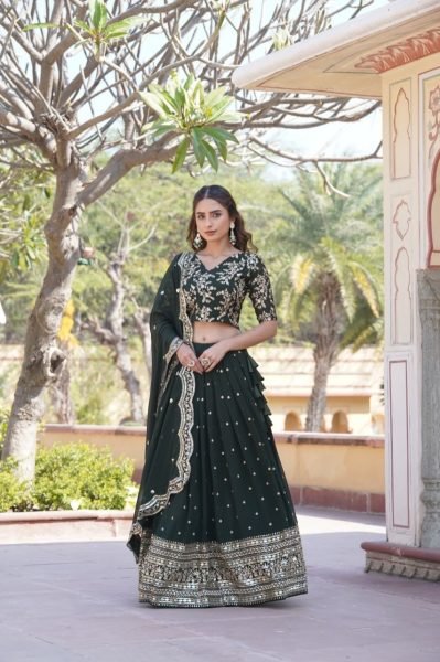 New Launch Sequence Embroidery Work Lehenga Choli  Designer Lehenga Choli