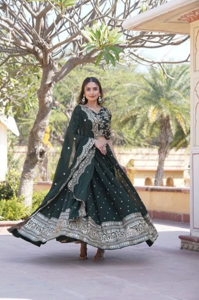 New Launch Sequence Embroidery Work Lehenga Choli  Designer Lehenga Choli
