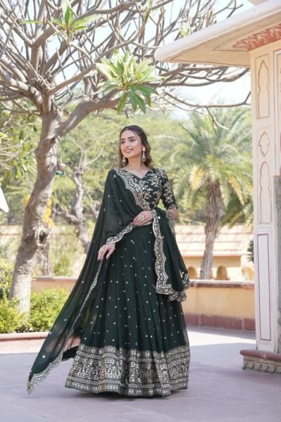 New Launch Sequence Embroidery Work Lehenga Choli  Designer Lehenga Choli