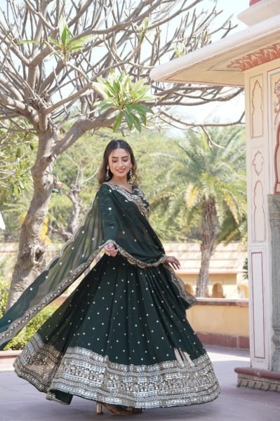 New Launch Sequence Embroidery Work Lehenga Choli  Designer Lehenga Choli