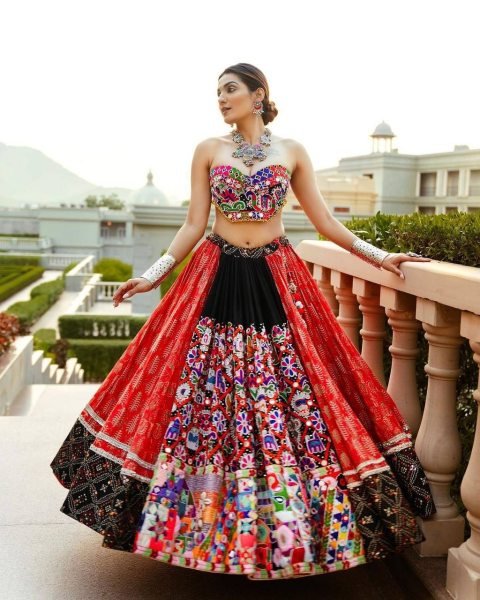 New Launched Muslin Cotton Printed Lehenga Choli Navratri Lehnega Choli
