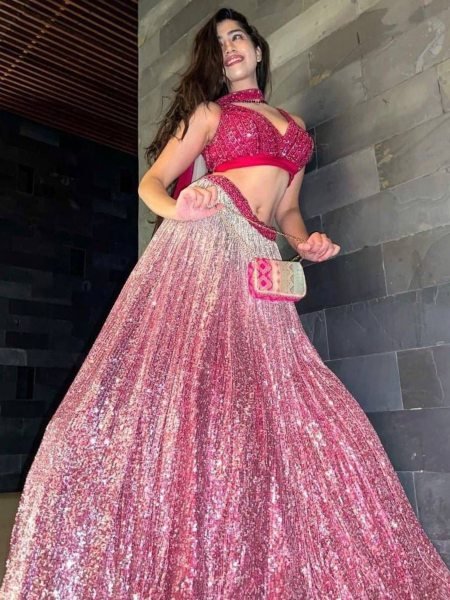 New Launching Beautiful Satin Silk Lehenga Choli With Dupatta For Reception Wear 